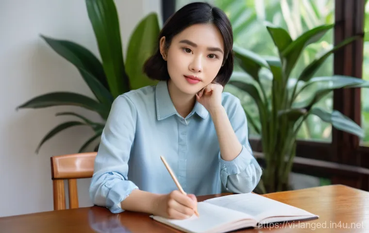 언어 교육에서의 메타인지 전략 - **Prompt:** A young Vietnamese woman, in her early 20s, with short, neat dark hair and a bright, int...