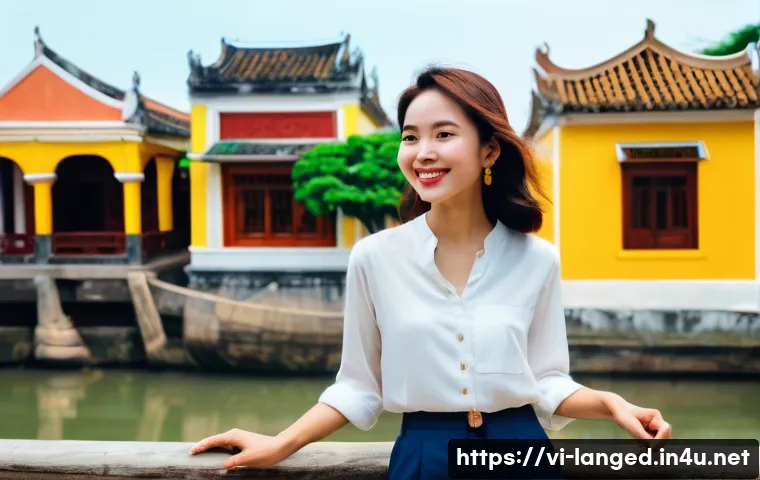 언어 교육에서의 프로젝트 학습 - **Prompt 1: Vietnamese Travel Vlogger in Hội An**
    "A young, cheerful Vietnamese woman, in her ea...